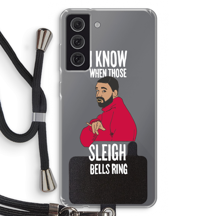 Sleigh Bells Ring: Samsung Galaxy S21 FE Transparant Hoesje met koord