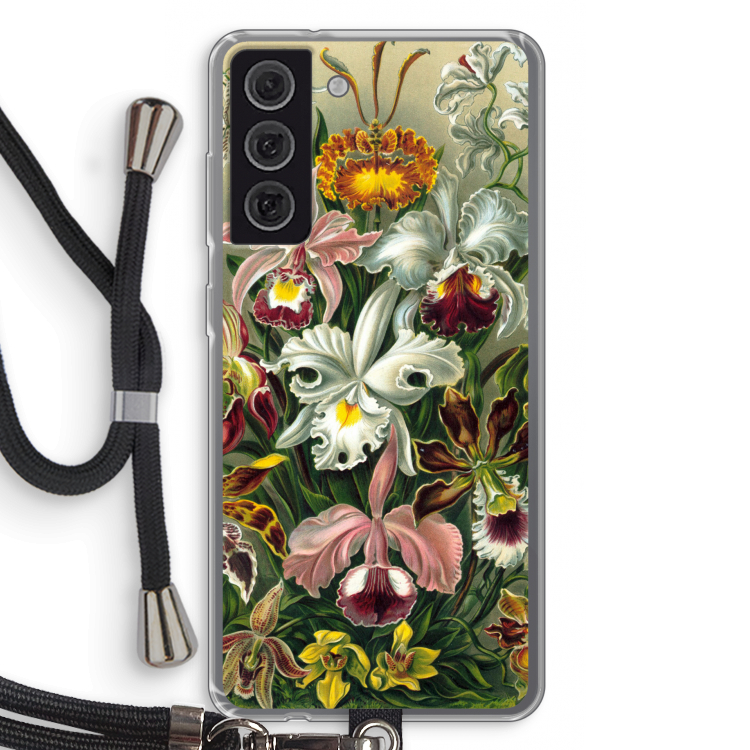 Haeckel Orchidae: Samsung Galaxy S21 FE Transparant Hoesje met koord