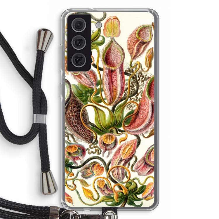 Haeckel Nepenthaceae: Samsung Galaxy S21 FE Transparant Hoesje met koord