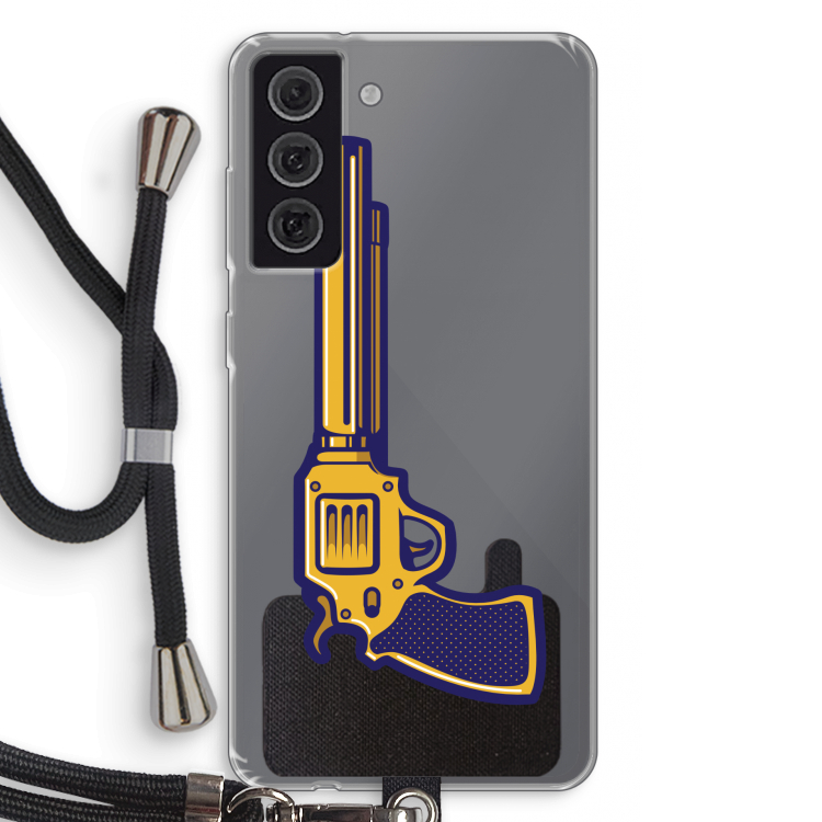 Pew Pew Pew: Samsung Galaxy S21 FE Transparant Hoesje met koord