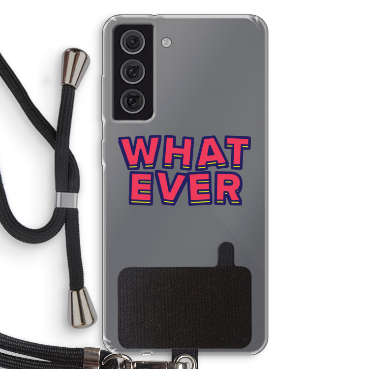 Whatever: Samsung Galaxy S21 FE Transparant Hoesje met koord