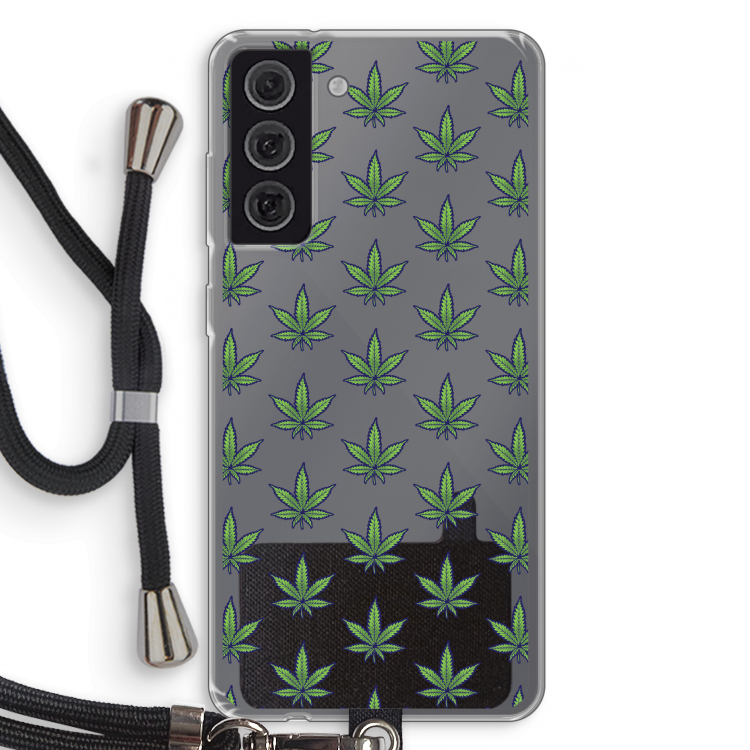 Weed: Samsung Galaxy S21 FE Transparant Hoesje met koord