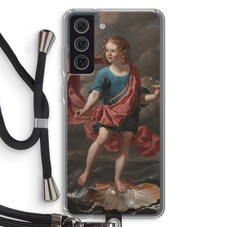 Soap Bubbles: Samsung Galaxy S21 FE Transparant Hoesje met koord
