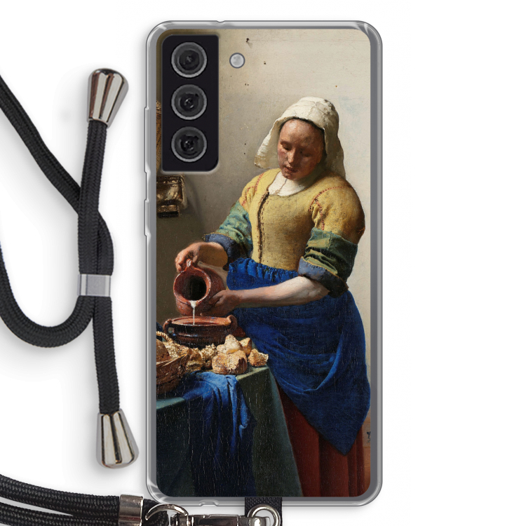 The Milkmaid: Samsung Galaxy S21 FE Transparant Hoesje met koord