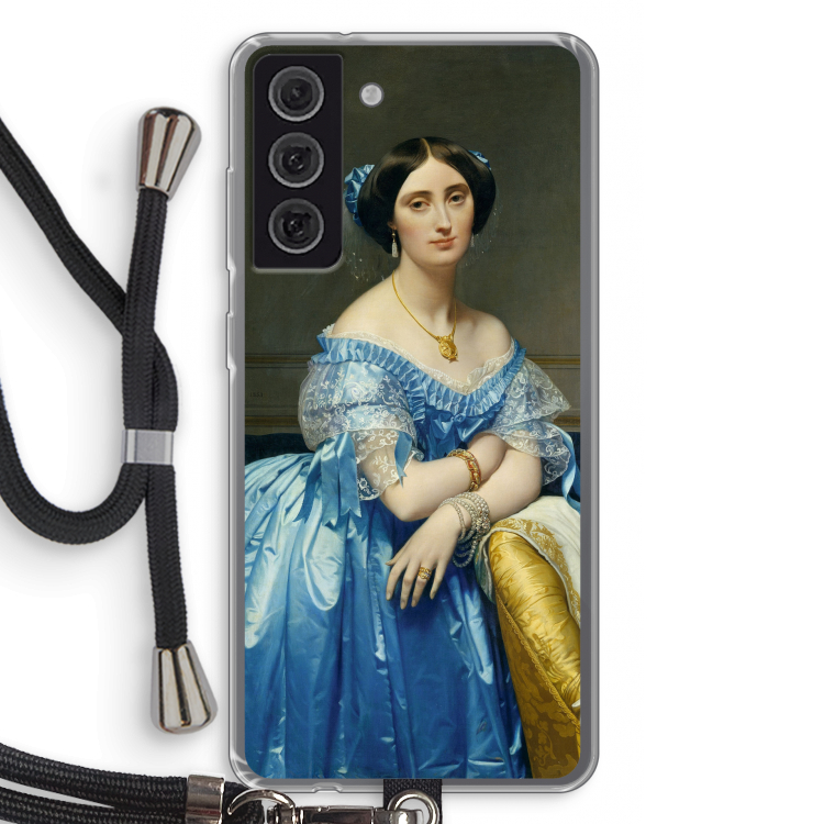 Eleonore: Samsung Galaxy S21 FE Transparant Hoesje met koord