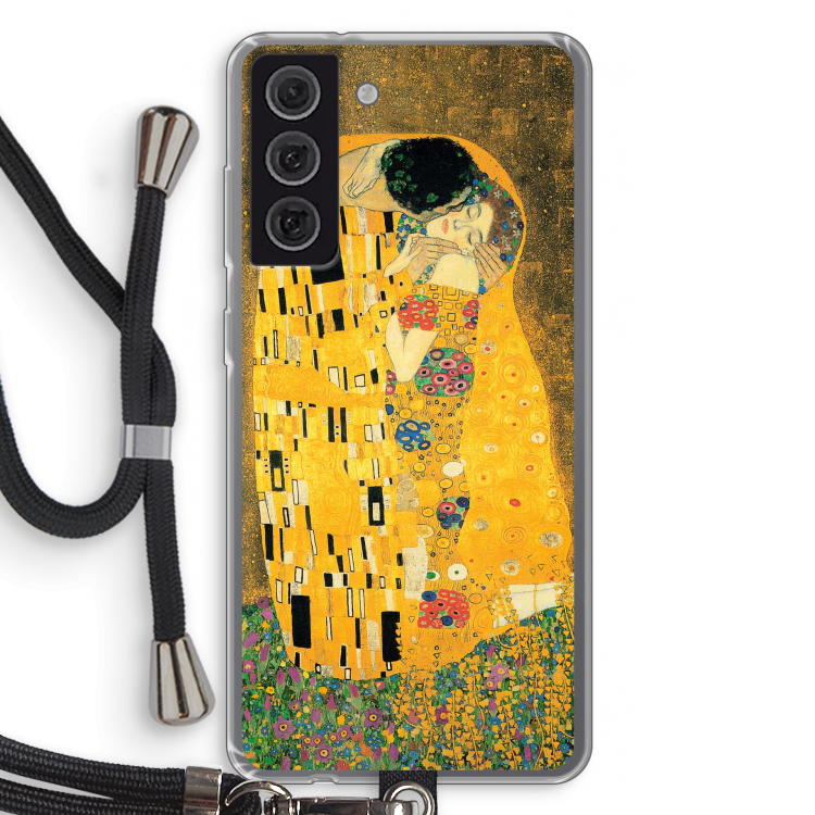 Der Kuss: Samsung Galaxy S21 FE Transparant Hoesje met koord