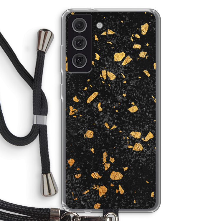 Terrazzo N°7: Samsung Galaxy S21 FE Transparant Hoesje met koord