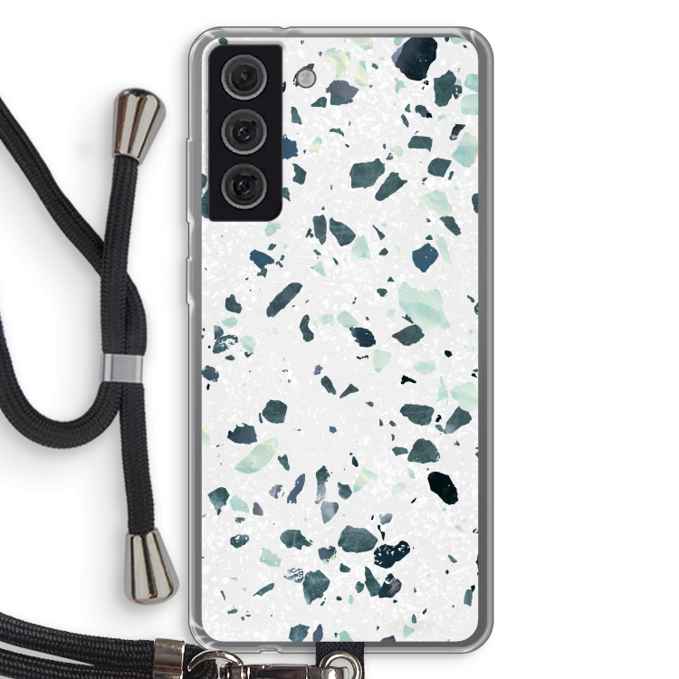 Terrazzo N°2: Samsung Galaxy S21 FE Transparant Hoesje met koord