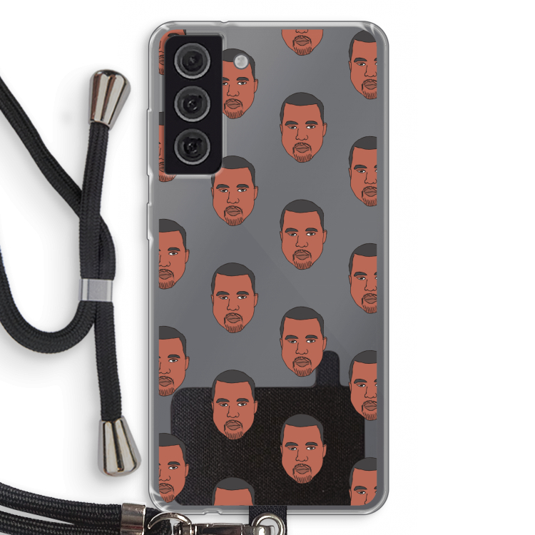 Kanye Call Me?: Samsung Galaxy S21 FE Transparant Hoesje met koord