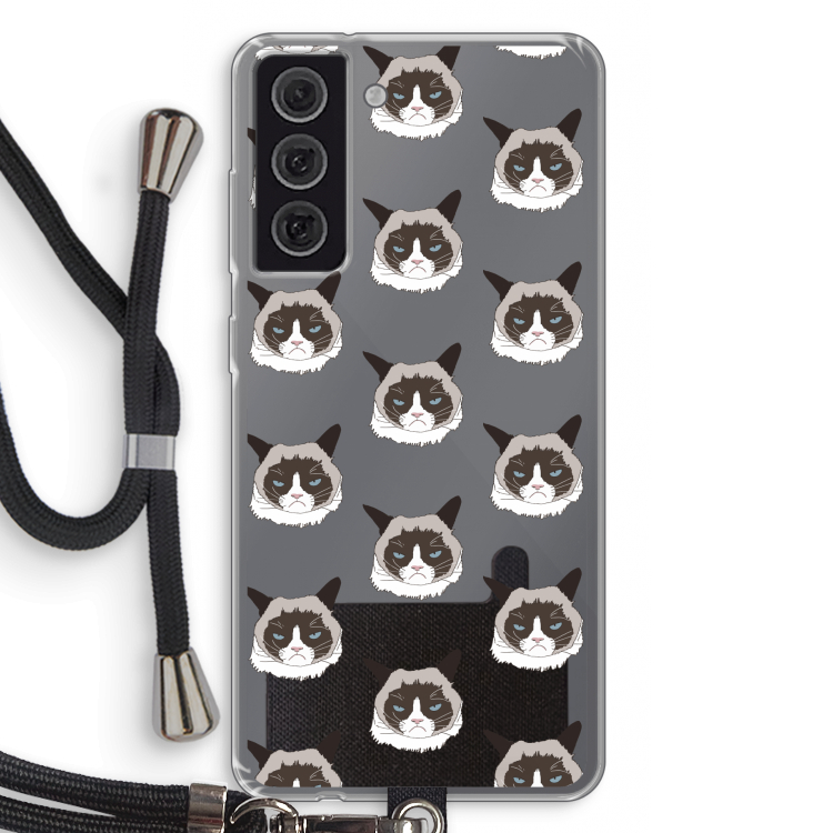 It's a Purrr Case: Samsung Galaxy S21 FE Transparant Hoesje met koord