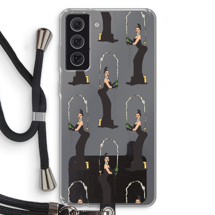 Pop Some Kim: Samsung Galaxy S21 FE Transparant Hoesje met koord