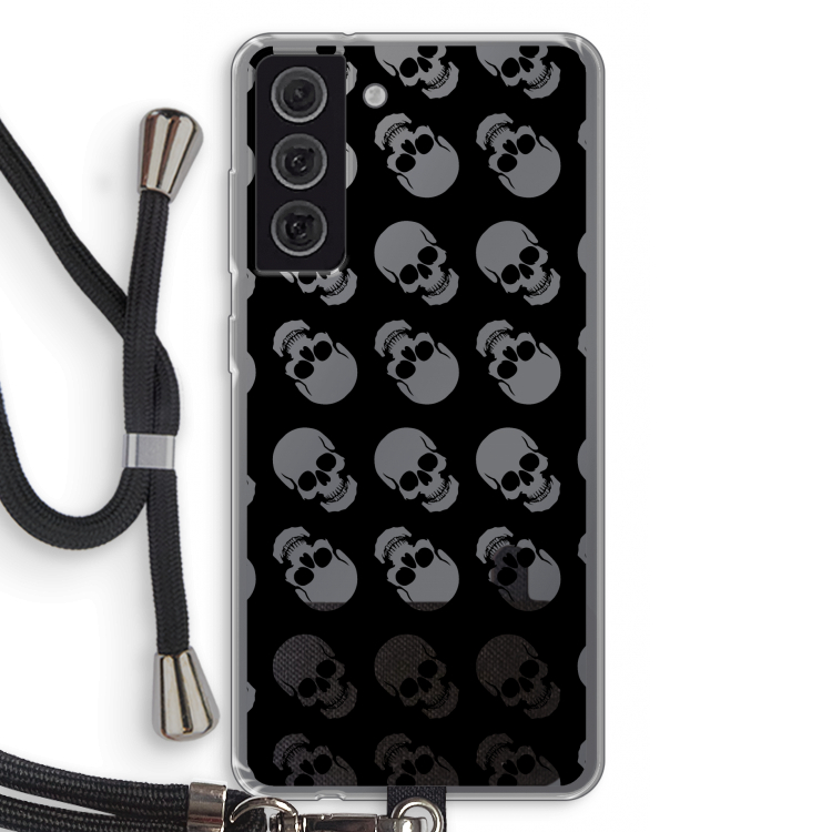 Musketon Skulls: Samsung Galaxy S21 FE Transparant Hoesje met koord