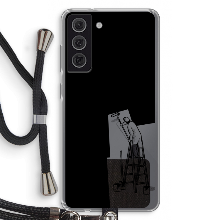 Musketon Painter: Samsung Galaxy S21 FE Transparant Hoesje met koord