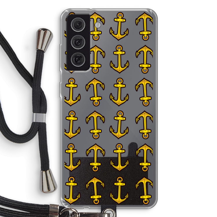 Musketon Anchor: Samsung Galaxy S21 FE Transparant Hoesje met koord