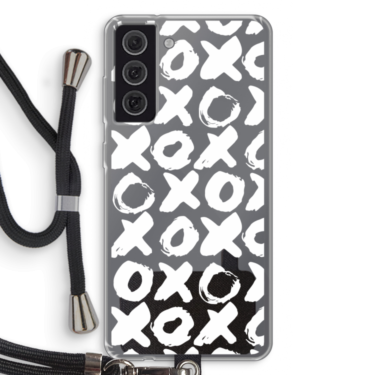XOXO: Samsung Galaxy S21 FE Transparant Hoesje met koord