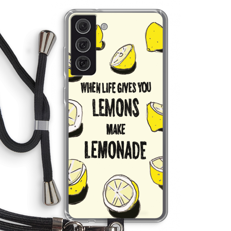 Lemonade: Samsung Galaxy S21 FE Transparant Hoesje met koord