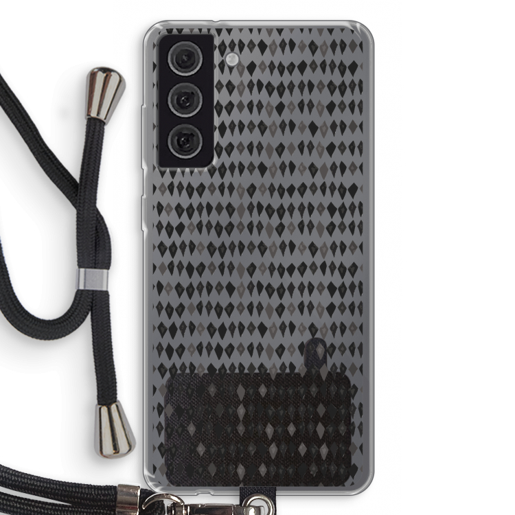 Crazy shapes: Samsung Galaxy S21 FE Transparant Hoesje met koord