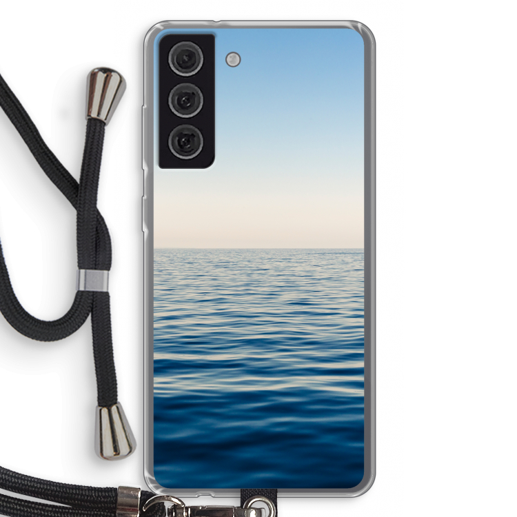 Water horizon: Samsung Galaxy S21 FE Transparant Hoesje met koord