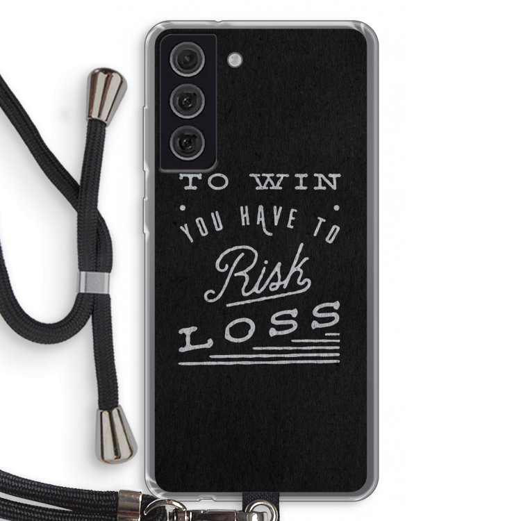 Risk loss: Samsung Galaxy S21 FE Transparant Hoesje met koord