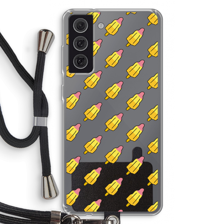 Waterijsjes: Samsung Galaxy S21 FE Transparant Hoesje met koord
