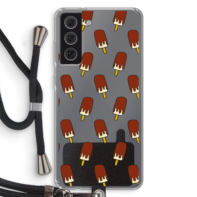 Yummy: Samsung Galaxy S21 FE Transparant Hoesje met koord