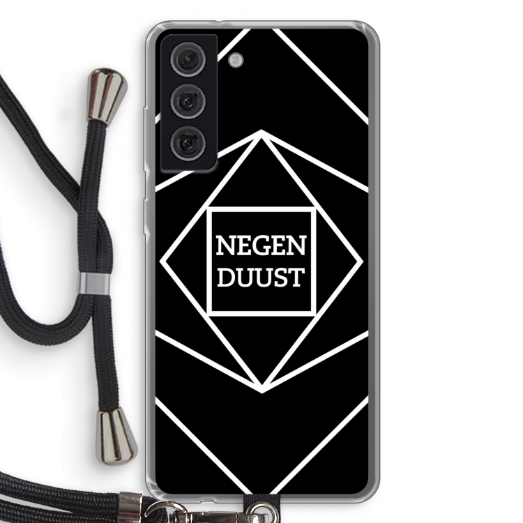 Negenduust geometrisch: Samsung Galaxy S21 FE Transparant Hoesje met koord