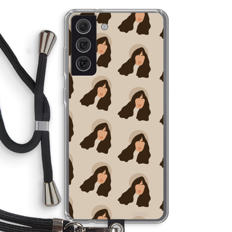 Bonjour mon amour: Samsung Galaxy S21 FE Transparant Hoesje met koord