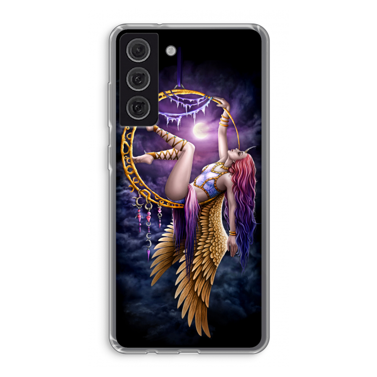 Aerial Angel: Samsung Galaxy S21 FE Transparant Hoesje