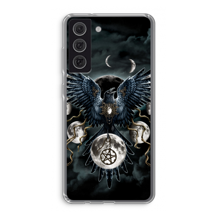 Sinister Wings: Samsung Galaxy S21 FE Transparant Hoesje