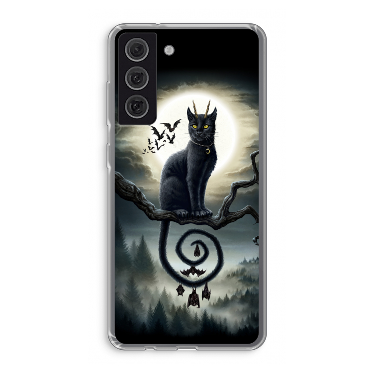 Moonlight Companions: Samsung Galaxy S21 FE Transparant Hoesje