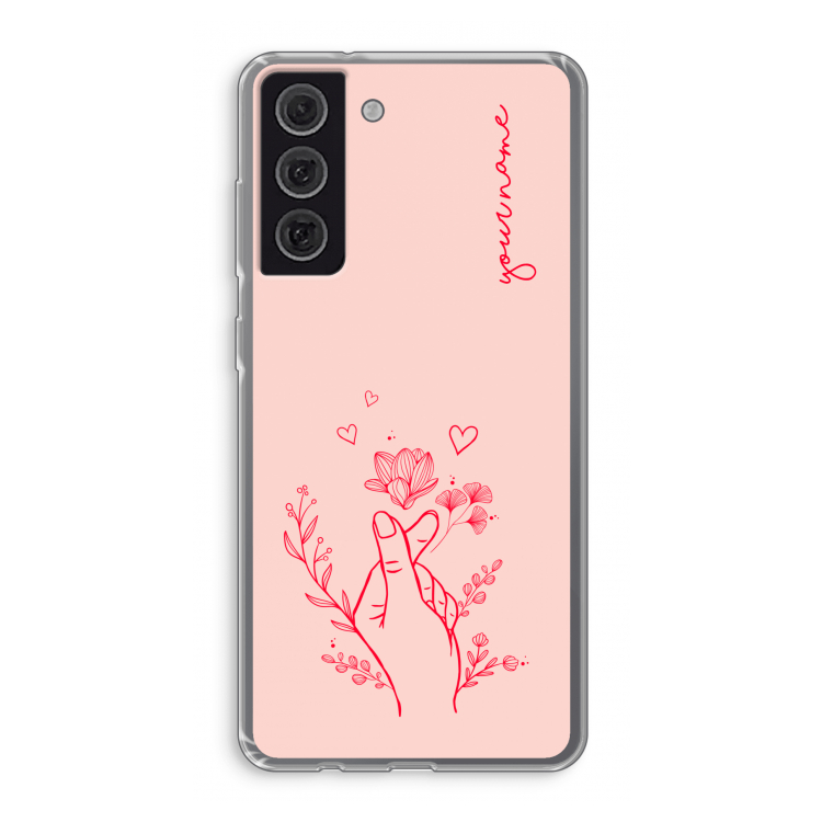 Giving Flowers: Samsung Galaxy S21 FE Transparant Hoesje