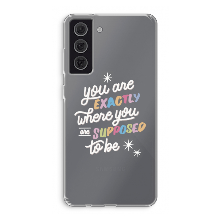 Right Place: Samsung Galaxy S21 FE Transparant Hoesje