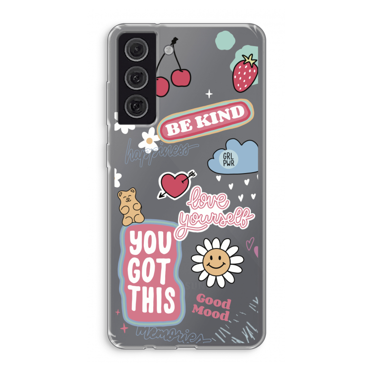 Positivity: Samsung Galaxy S21 FE Transparant Hoesje