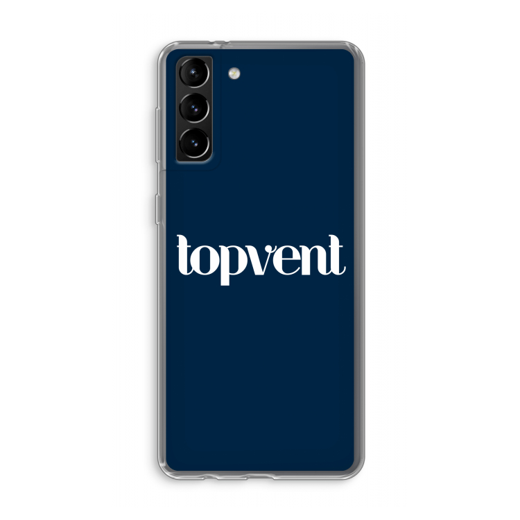 Topvent Navy: Samsung Galaxy S21 Plus Transparant Hoesje