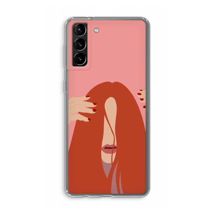 Woke up like this: Samsung Galaxy S21 Plus Transparant Hoesje