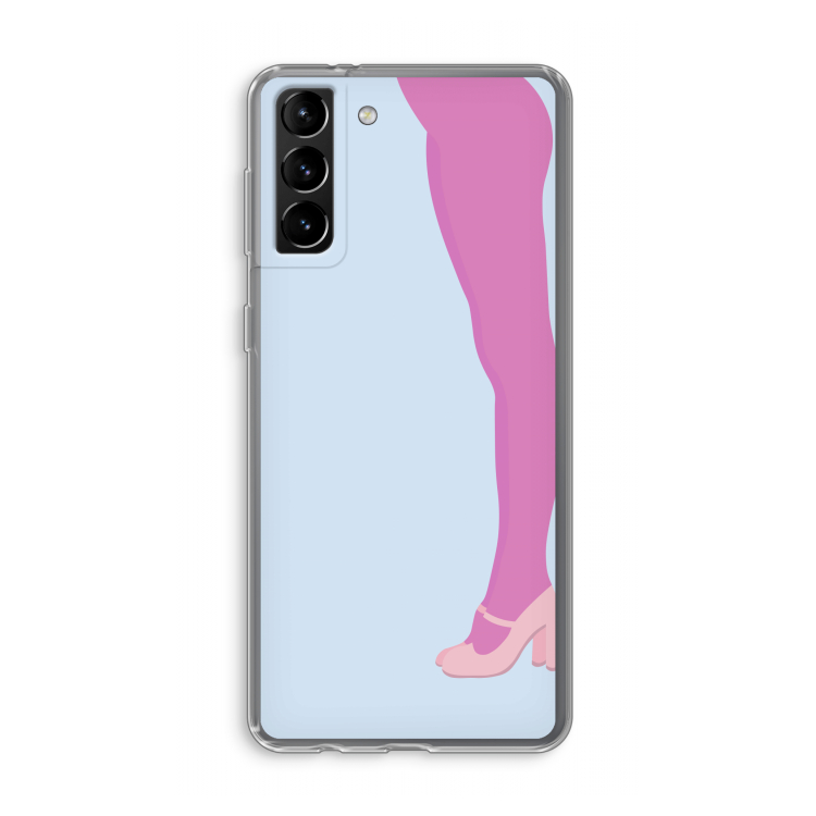 Pink panty: Samsung Galaxy S21 Plus Transparant Hoesje