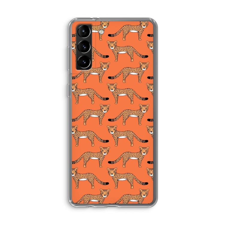 Cheetah: Samsung Galaxy S21 Plus Transparant Hoesje