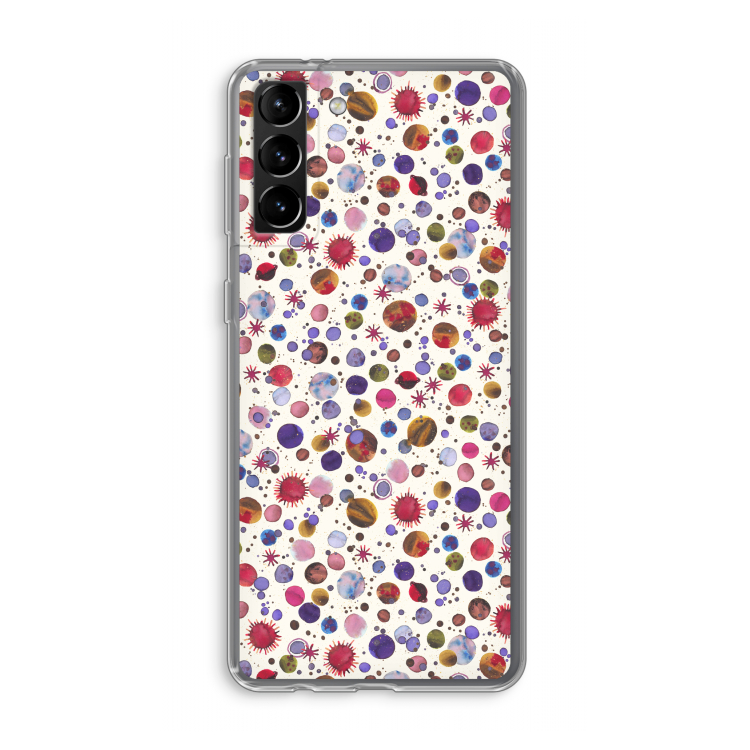 Planets Space: Samsung Galaxy S21 Plus Transparant Hoesje