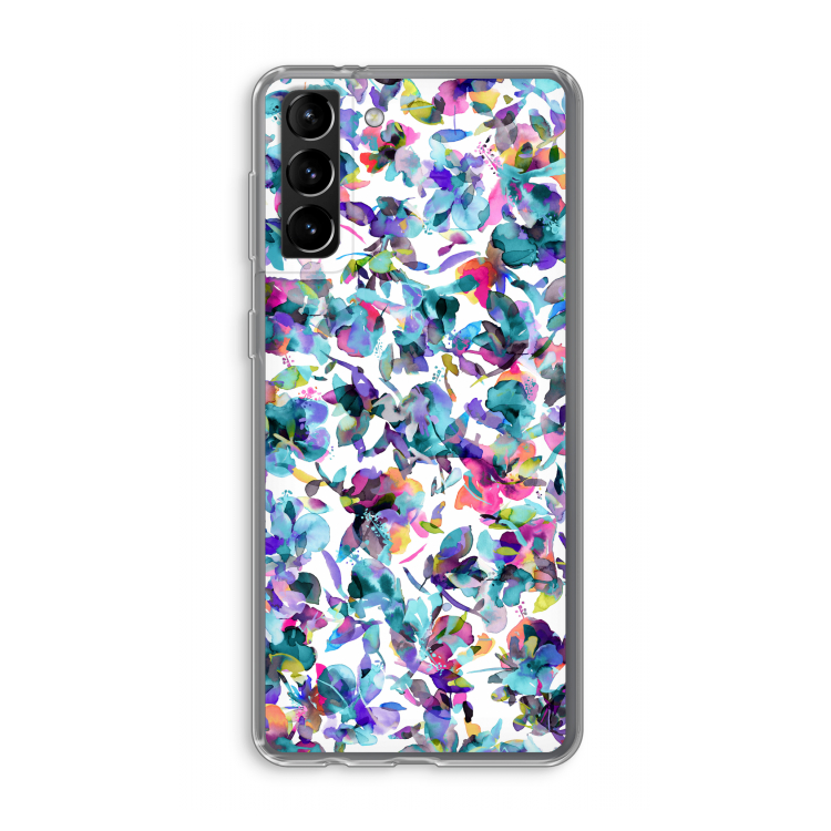 Hibiscus Flowers: Samsung Galaxy S21 Plus Transparant Hoesje
