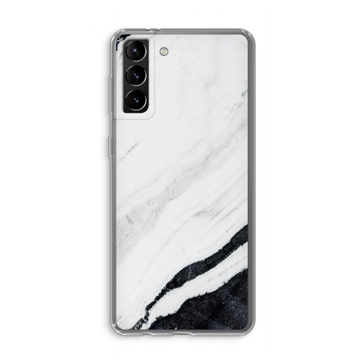 Elegante marmer: Samsung Galaxy S21 Plus Transparant Hoesje