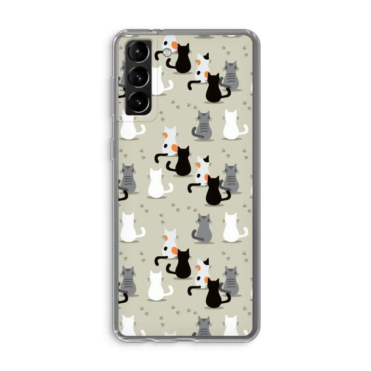 Katten: Samsung Galaxy S21 Plus Transparant Hoesje
