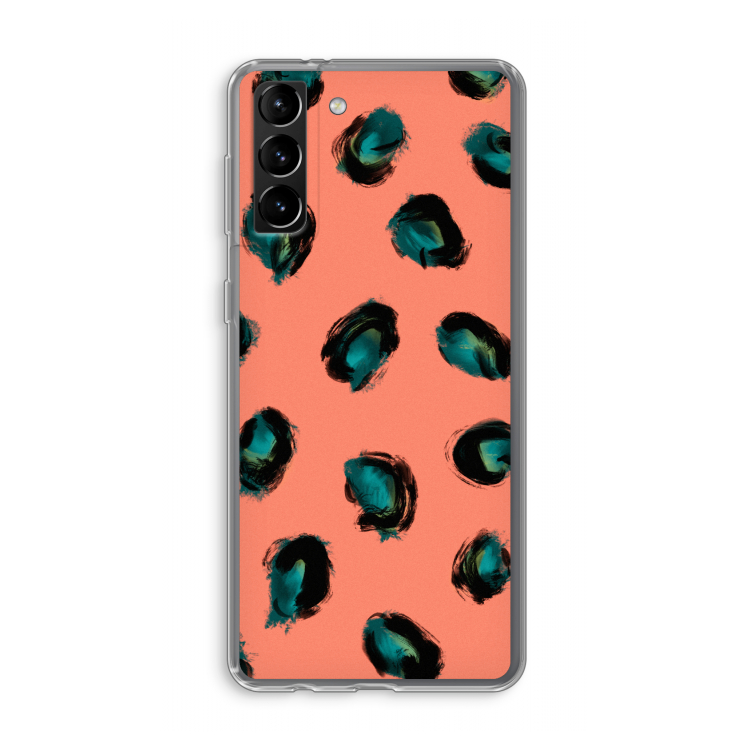 Pink Cheetah: Samsung Galaxy S21 Plus Transparant Hoesje
