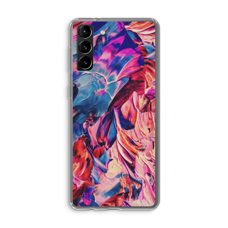 Pink Orchard: Samsung Galaxy S21 Plus Transparant Hoesje