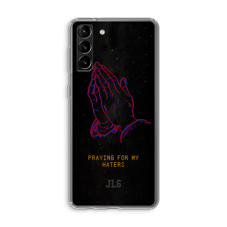 Praying For My Haters: Samsung Galaxy S21 Plus Transparant Hoesje