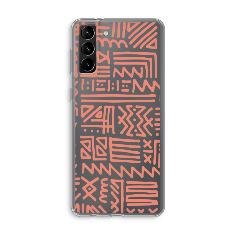 Marrakech Pink: Samsung Galaxy S21 Plus Transparant Hoesje