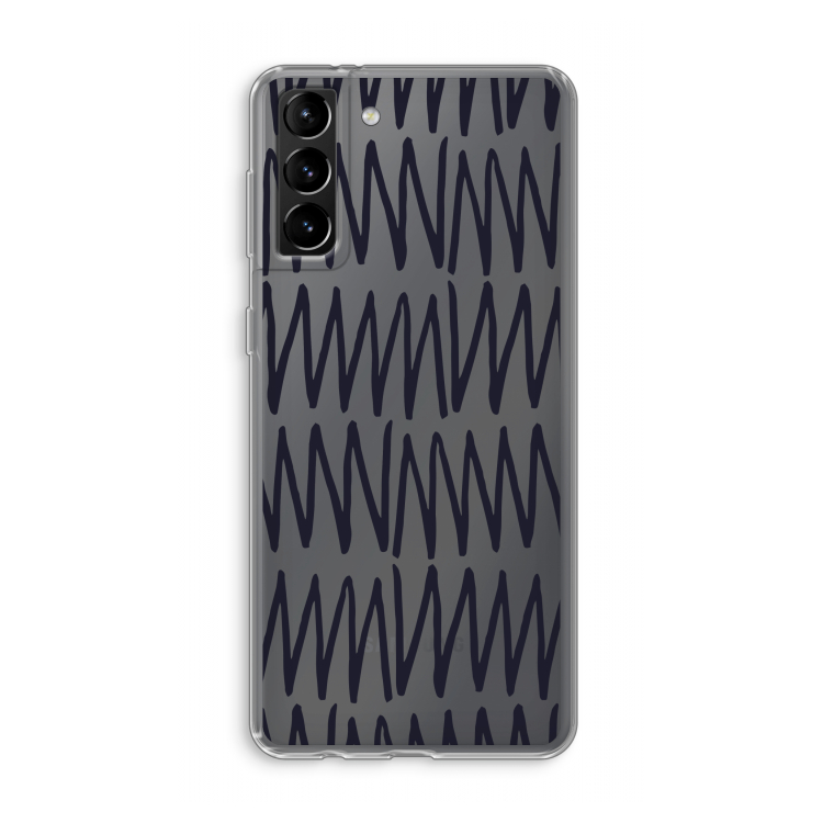 Marrakech Zigzag: Samsung Galaxy S21 Plus Transparant Hoesje