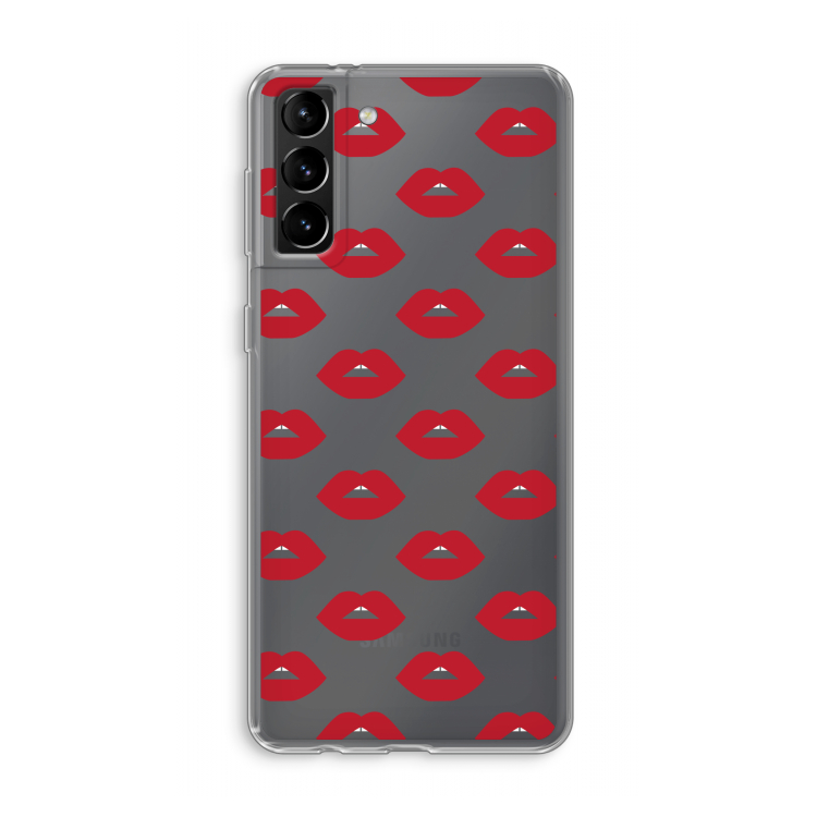 Lips: Samsung Galaxy S21 Plus Transparant Hoesje