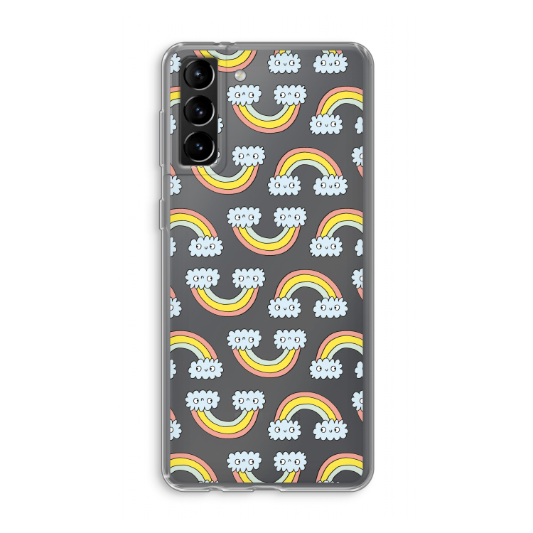 Regenboog: Samsung Galaxy S21 Plus Transparant Hoesje