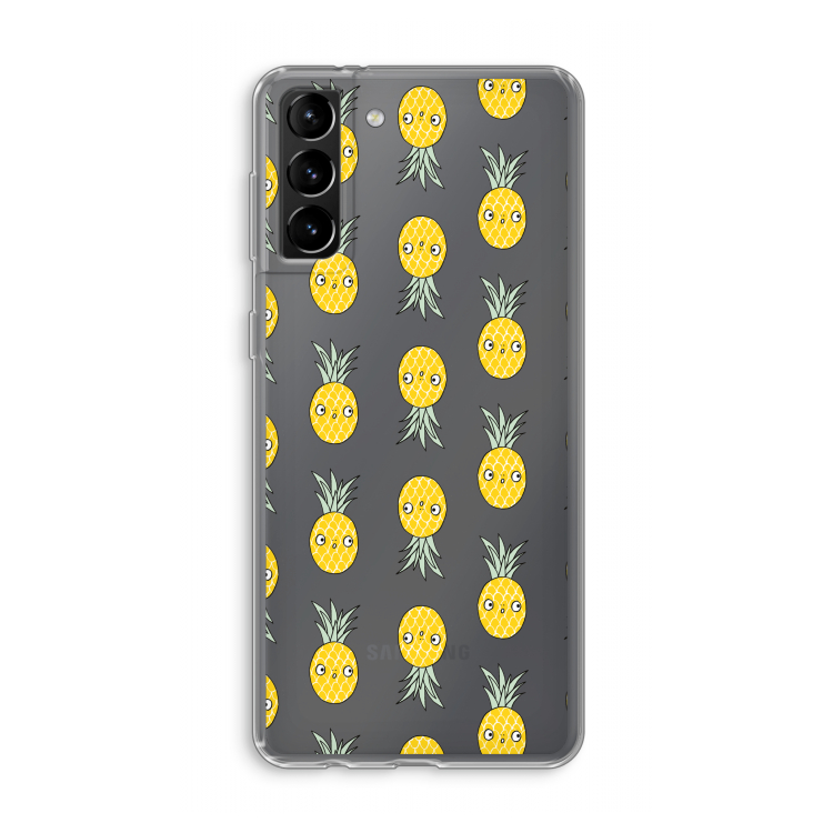 Ananas: Samsung Galaxy S21 Plus Transparant Hoesje