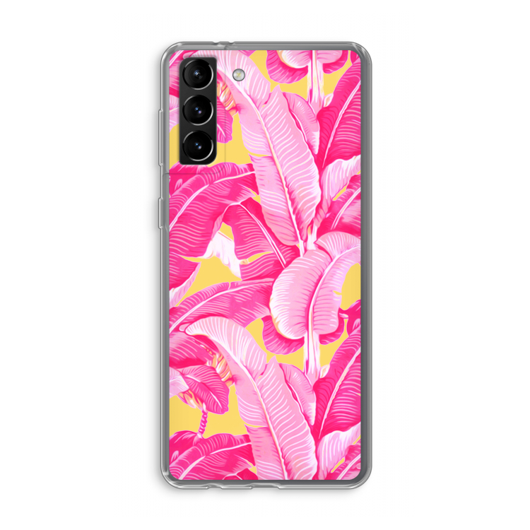 Pink Banana: Samsung Galaxy S21 Plus Transparant Hoesje